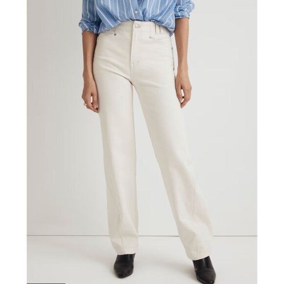 Madewell Denim - Madewell The Perfect Vintage Wide-Leg Jean Women's Size 29 in White New With Tag